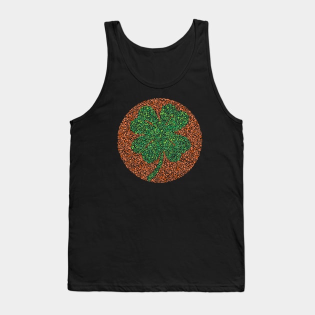 Color Blind Test Shamrock Tank Top by Roufxis